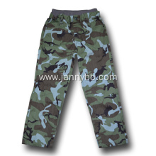 boys green camo rib waist pants